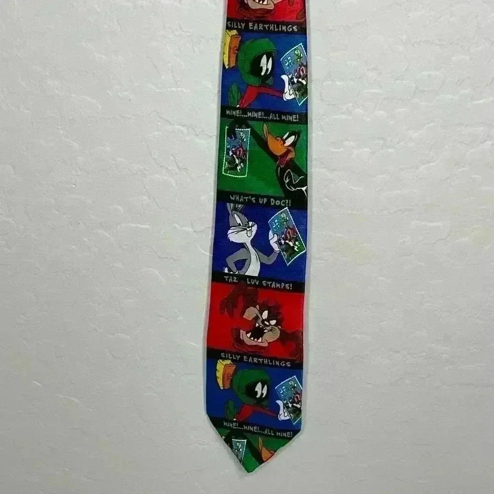 Looney Tunes Stamp Collection Vintage 1997 Tie